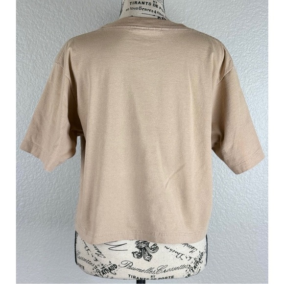 Northern Reflextion Vintage 90s Y2K Brown Floral Graphic Cropped Tee, Medium - Picture 6 of 11